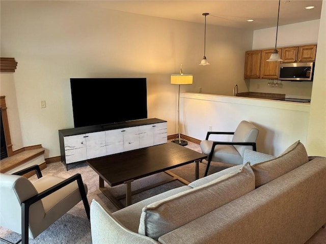 951 Lakepoint Dr Unit C5, Frisco, CO 80443 - living room featuring light carpet and recessed lighting