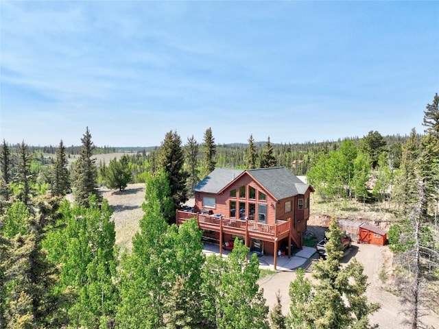 56 Apache Trl, Como, CO 80432 - view from above of property with a heavily wooded area