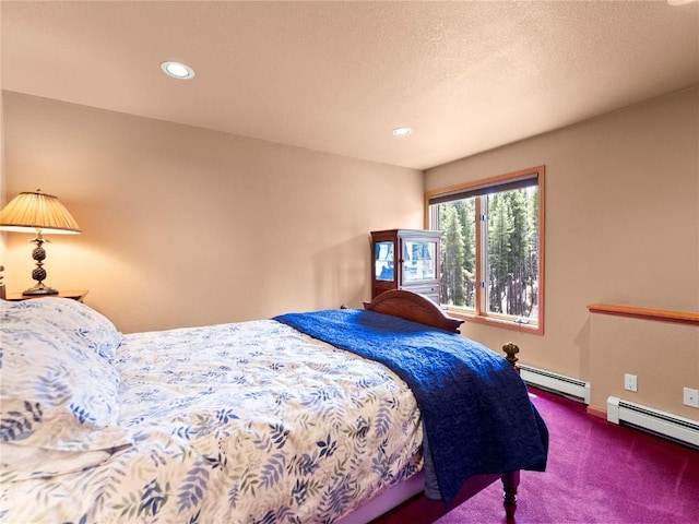 463 Blue Flag Cir, Breckenridge, CO 80424 - carpeted bedroom featuring a baseboard heating unit, recessed lighting, and baseboards
