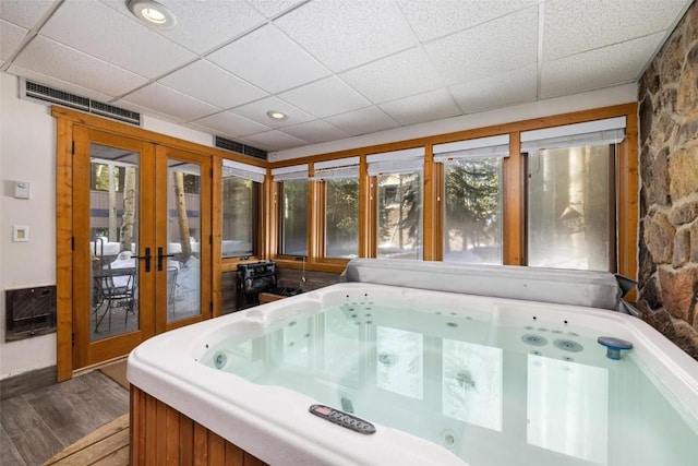 1207 W Keystone Rd Unit 2704, Keystone, CO 80435 - sunroom / solarium with french doors, visible vents, and a jacuzzi