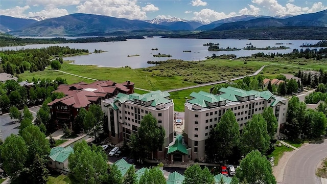 980 Lakepoint Dr Unit 404, Frisco, CO 80443 - bird's eye view of a water and mountain view