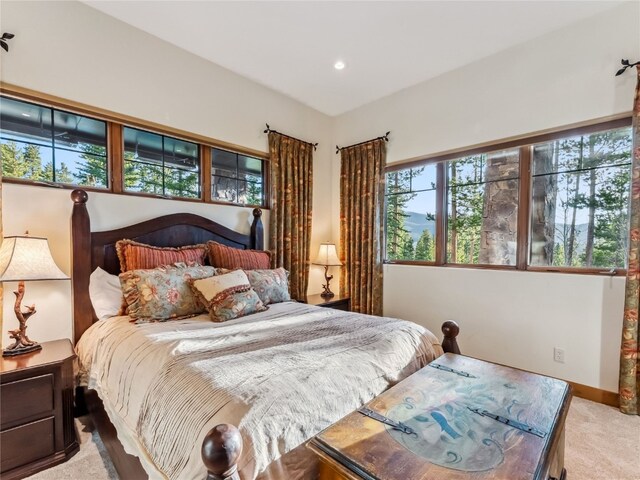 59 Mountain Bluebell Rd, Keystone, CO 80435 - bedroom with light carpet and recessed lighting