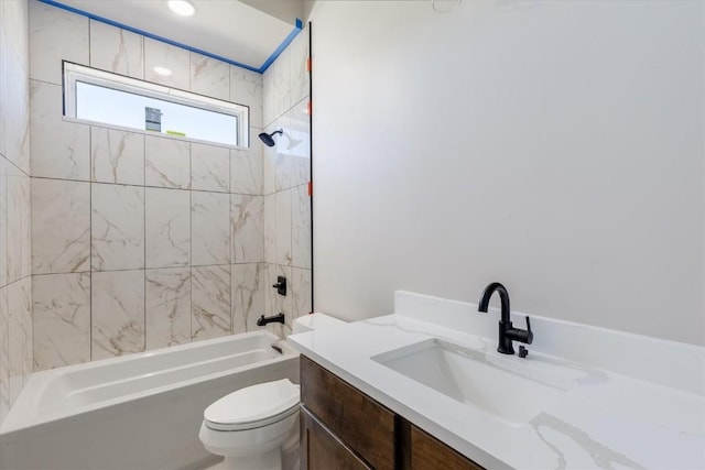30350 Hostler Dr, Oak Creek, CO 80467 - bathroom featuring vanity, toilet, and shower / bath combination