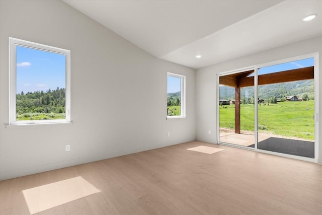 30350 Hostler Dr, Oak Creek, CO 80467 - unfurnished room featuring wood finished floors and recessed lighting