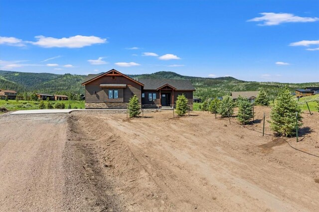 30350 Hostler Dr, Oak Creek, CO 80467 - view of front of property featuring a mountain view and driveway