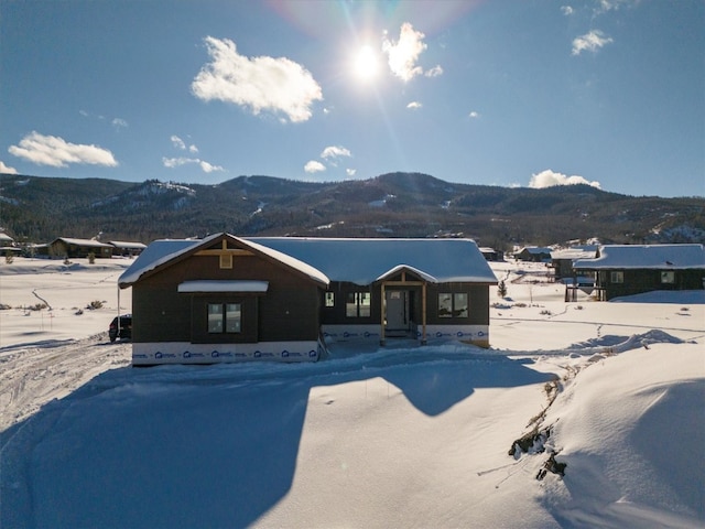 30350 Hostler Dr, Oak Creek, CO 80467 - snow covered pool with a mountain view