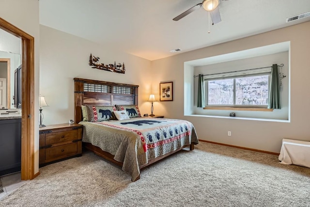 320 Kestrel Ln Unit 320, Silverthorne, CO 80498 - carpeted bedroom with baseboards and a ceiling fan