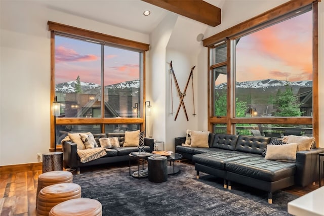 128 Union Trl, Breckenridge, CO 80424 - living room featuring hardwood / wood-style flooring and recessed lighting