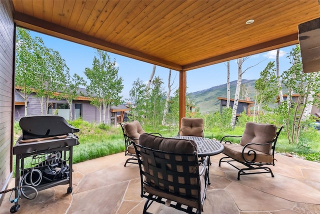 7 Moss Way, Silverthorne, CO 80498 - view of patio / terrace featuring a mountain view and a grill