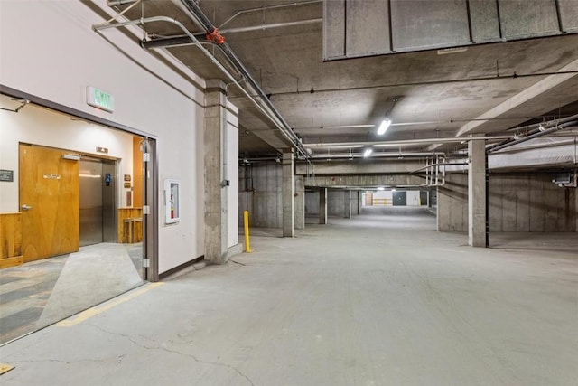 view of unfinished below grade area