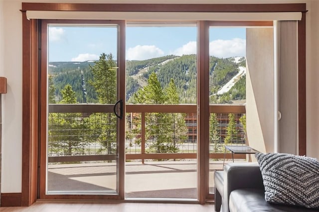 22787 US Highway 6 Unit 302, Keystone, CO 80435 - entryway with a mountain view and healthy amount of natural light