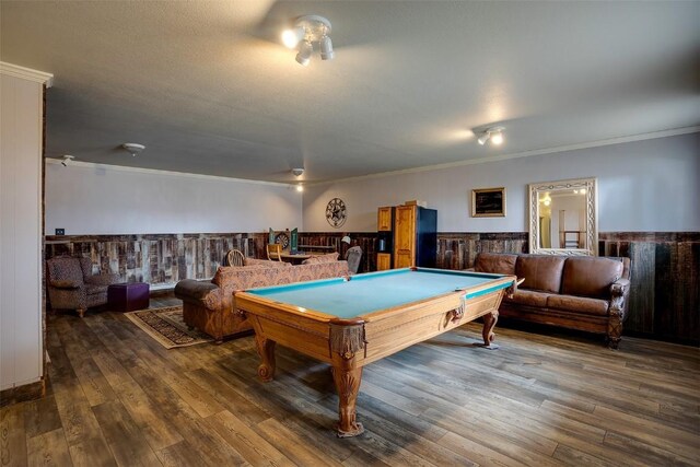 951 Alta Vista Dr, Craig, CO 81625 - game room featuring crown molding, pool table, and wood finished floors