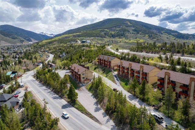 180 Evergreen Rd Unit 105, Dillon, CO 80435 - aerial view of property and surrounding area with mountains