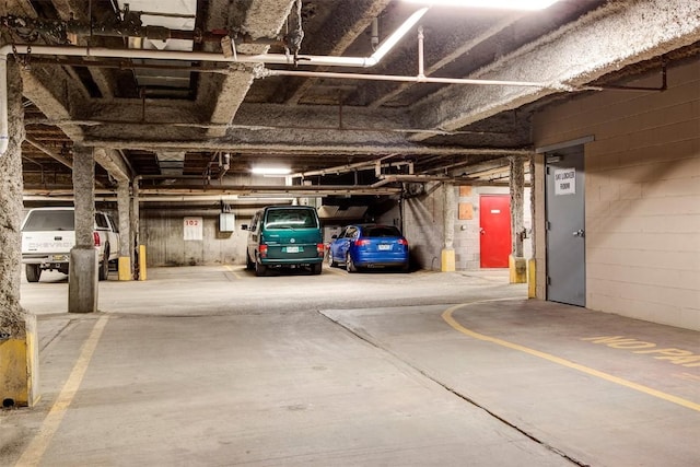 view of parking deck