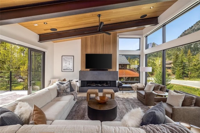 214 Windflower Ln, Frisco, CO 80443 - living room featuring plenty of natural light and wood ceiling