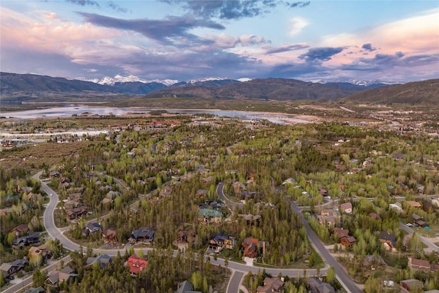 214 Windflower Ln, Frisco, CO 80443 - aerial view at dusk of a water and mountain view