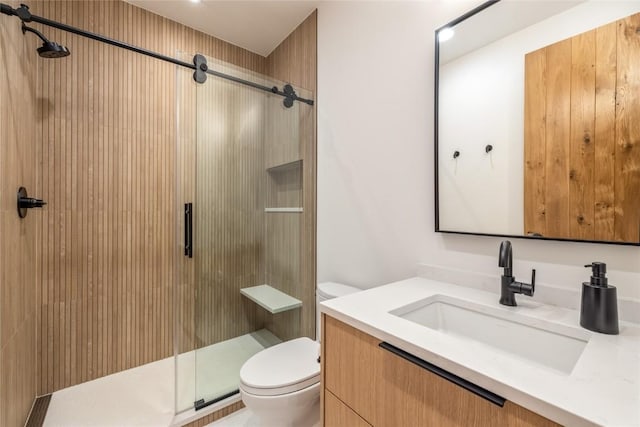 214 Windflower Ln, Frisco, CO 80443 - full bath with toilet, a shower stall, and vanity