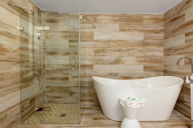 23110 US Highway 6 Unit 5074, Keystone, CO 80435 - bathroom featuring a freestanding bath and a shower stall