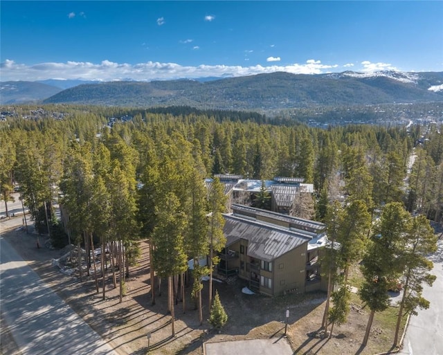 1179 Ski Hill Rd Unit 147, Breckenridge, CO 80424 - bird's eye view featuring a view of trees and a mountain view