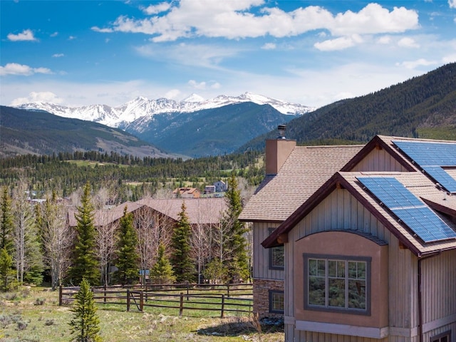 34 Snow Peak Ct, Dillon, CO 80435 - view of mountain backdrop featuring a heavily wooded area