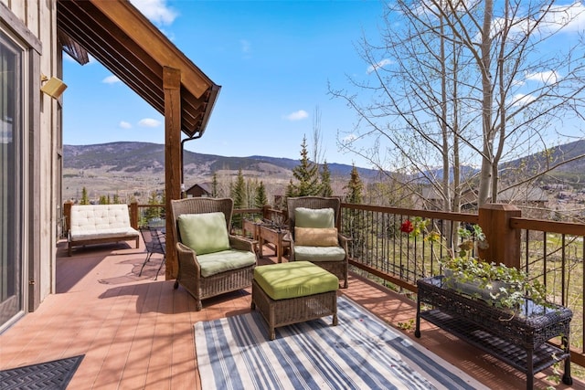 34 Snow Peak Ct, Dillon, CO 80435 - wooden deck with a mountain view