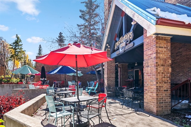 100 S Park Ave Unit E111, 112, Breckenridge, CO 80424 - view of patio with outdoor dining space