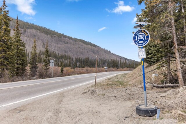 4192 State Highway 9 Unit 3, Breckenridge, CO 80424 - view of asphalt road with a forest view and a mountain view