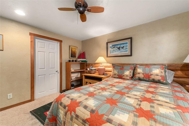 57610 Longfellow Way, Clark, CO 80428 - bedroom with carpet flooring and a ceiling fan