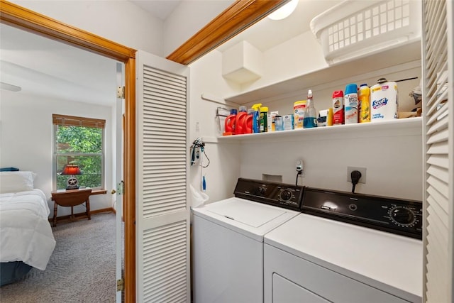118 Lookout Ridge Dr Unit 118, Dillon, CO 80435 - laundry room with separate washer and dryer and carpet flooring