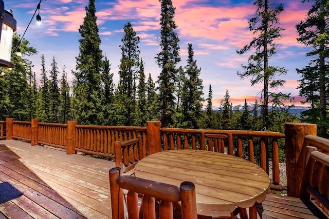 view of wooden terrace