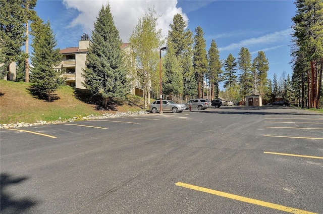 view of uncovered parking lot