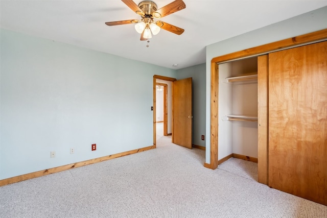 316 3rd St, Fairplay, CO 80440 - unfurnished bedroom with carpet, baseboards, a closet, and a ceiling fan