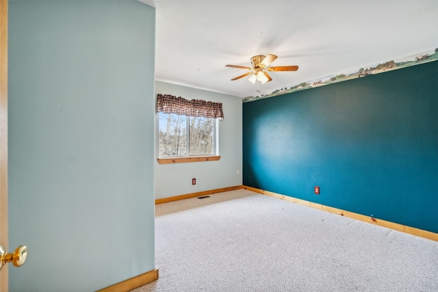 316 3rd St, Fairplay, CO 80440 - empty room with a ceiling fan, carpet flooring, and baseboards