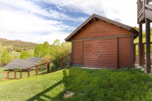 22755 Snowbird Trl, Oak Creek, CO 80467 - view of shed featuring solar panels