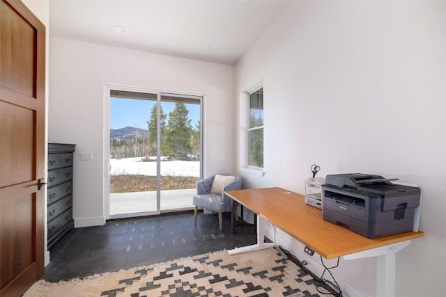 21185 County Road 16, Oak Creek, CO 80467 - office with baseboards and a mountain view