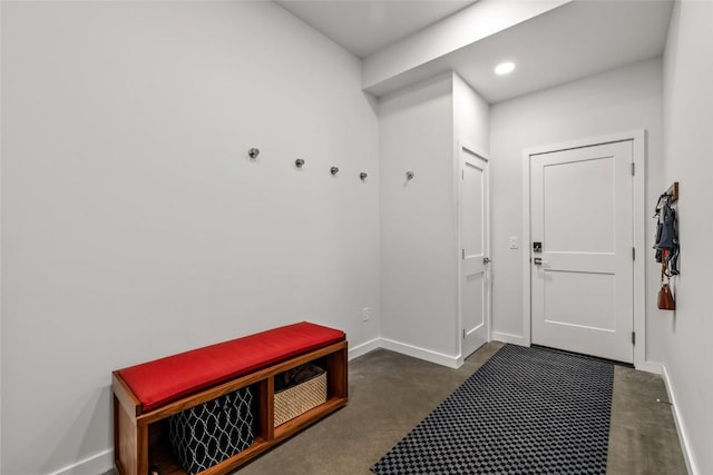 410 River Rd, Steamboat Springs, CO 80487 - mudroom featuring baseboards, recessed lighting, and carpet floors