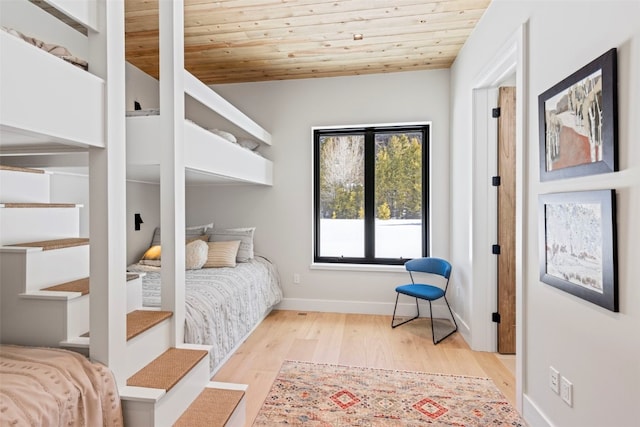 403 Revett Dr, Breckenridge, CO 80424 - bedroom with wooden ceiling and wood finished floors