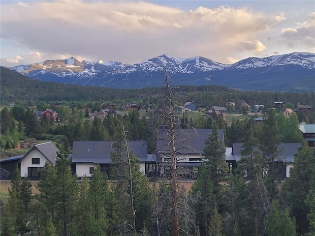 403 Revett Dr, Breckenridge, CO 80424 - view of mountain backdrop featuring a heavily wooded area