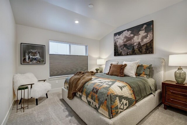 1301 Adams Ave Unit 128, Silverthorne, CO 80498 - carpeted bedroom featuring lofted ceiling and baseboards