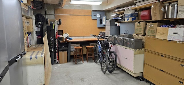 storage area with electric panel