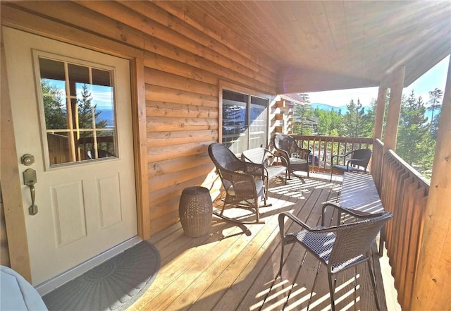view of wooden deck