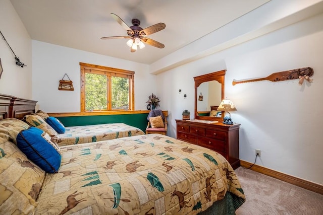2755 Waterstone Ln Unit 35, Steamboat Springs, CO 80487 - bedroom with carpet flooring, ceiling fan, and baseboards