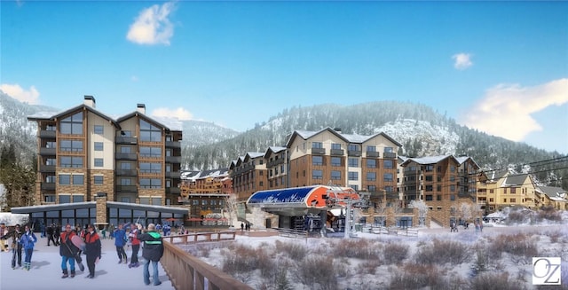 75 Hunki Dori Ct Unit E107, Keystone, CO 80435 - snow covered property featuring a mountain view