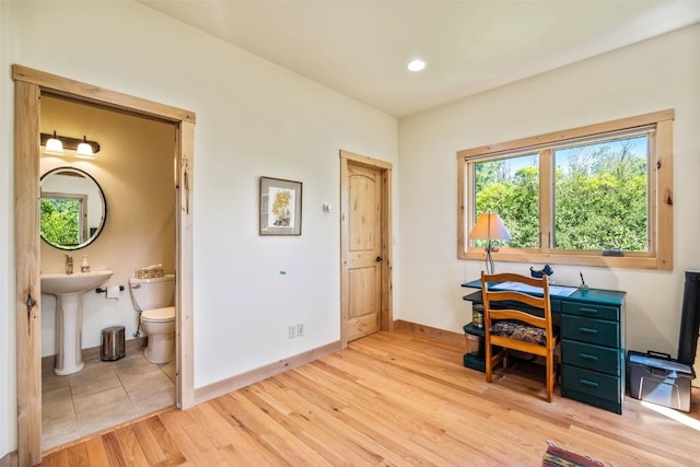 31020 Fallen Falcon Trl, Oak Creek, CO 80467 - office space with light wood-style flooring and recessed lighting