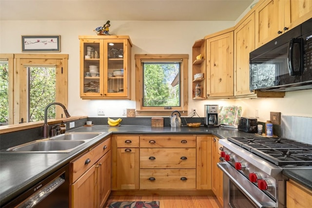 31020 Fallen Falcon Trl, Oak Creek, CO 80467 - kitchen featuring black microwave, dishwashing machine, high end range, and healthy amount of natural light