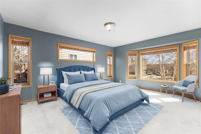 27401 Brandon Cir, Steamboat Springs, CO 80487 - bedroom with light colored carpet, multiple windows, and baseboards