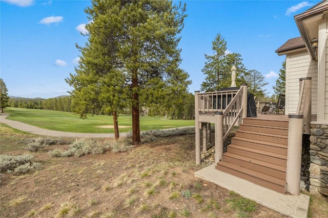 50 Lichen Ln, Keystone, CO 80435 - view of grassy yard featuring a deck and view of golf course
