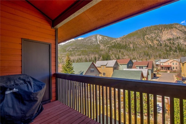 715 S 5th Ave Unit 260, Frisco, CO 80443 - deck with a mountain view, a grill, and a residential view
