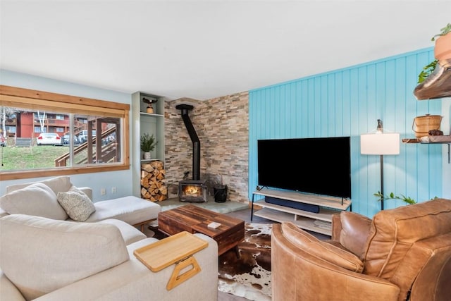 23800 County Road 16 Unit 204, Oak Creek, CO 80467 - living area featuring a wood stove