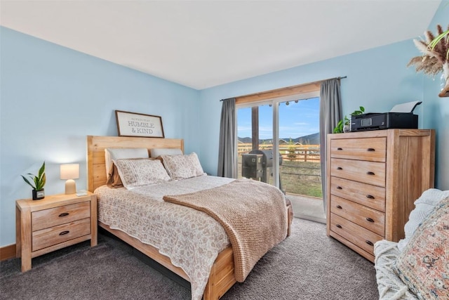 23800 County Road 16 Unit 204, Oak Creek, CO 80467 - bedroom featuring carpet and a mountain view